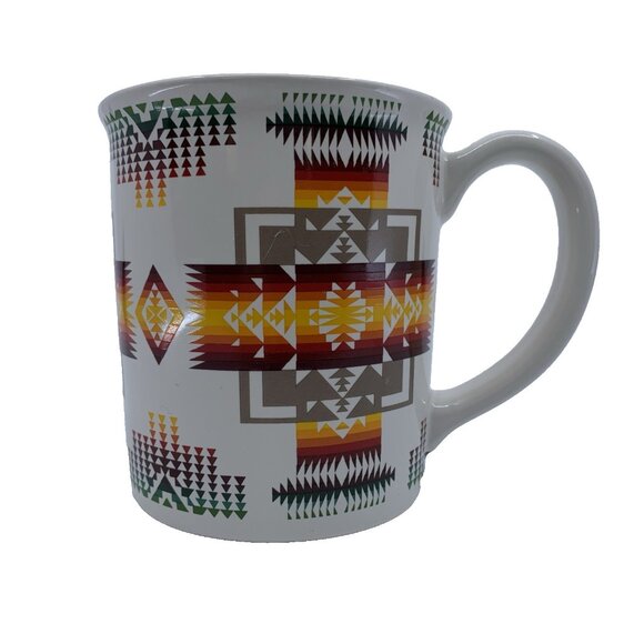 Pendleton Chief Joseph 12oz Coffee Mug Native American Blanket 4” Southwestern - Picture 4 of 8